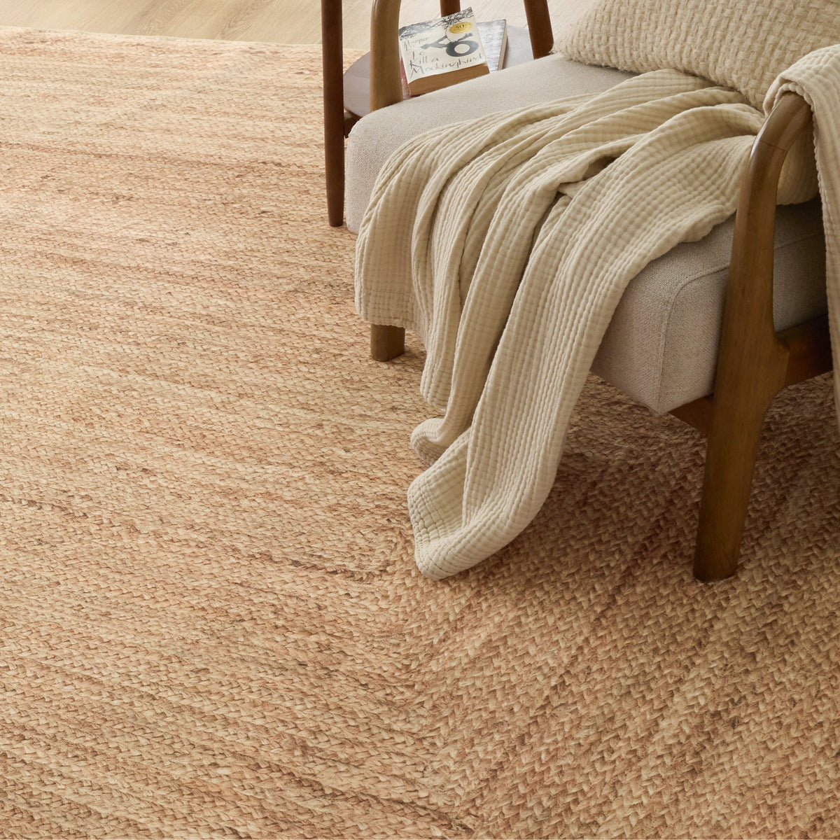 Area Rug, Faux Cashmere Print Jute Look, Machine-Washable Care for Hallways, Dining Spaces and Home Decor, 4 Size Options image 7