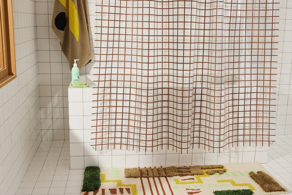 Shower Curtain, 2x2 in Chocolate, EVA with 30% Recycled Content for Shower Areas, Bathroom Privacy and Everyday Bath Decor image 7