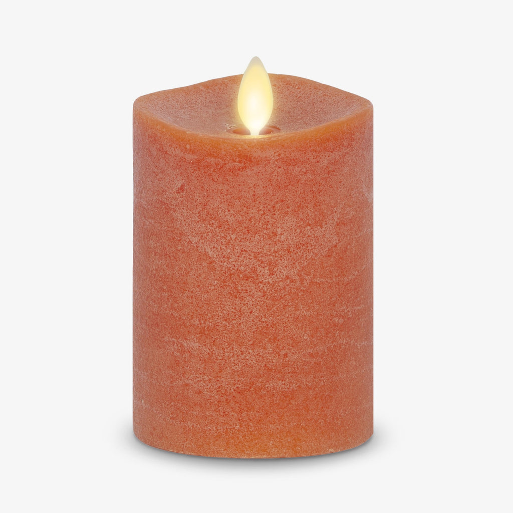 Flameless Candle, Chalky Burnt Orange Pillar for Bedrooms, Living Rooms and Everyday Candlelight Ambience, 2 Size Options image 7