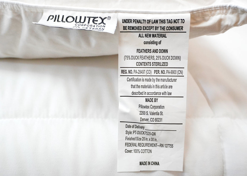 Bed Pillow, White Duck Down & Feather 75% Feather 25% Down, Machine-Washable Care for Sleeping, Reading and Bedroom Comfort, 3 Size Options image 7