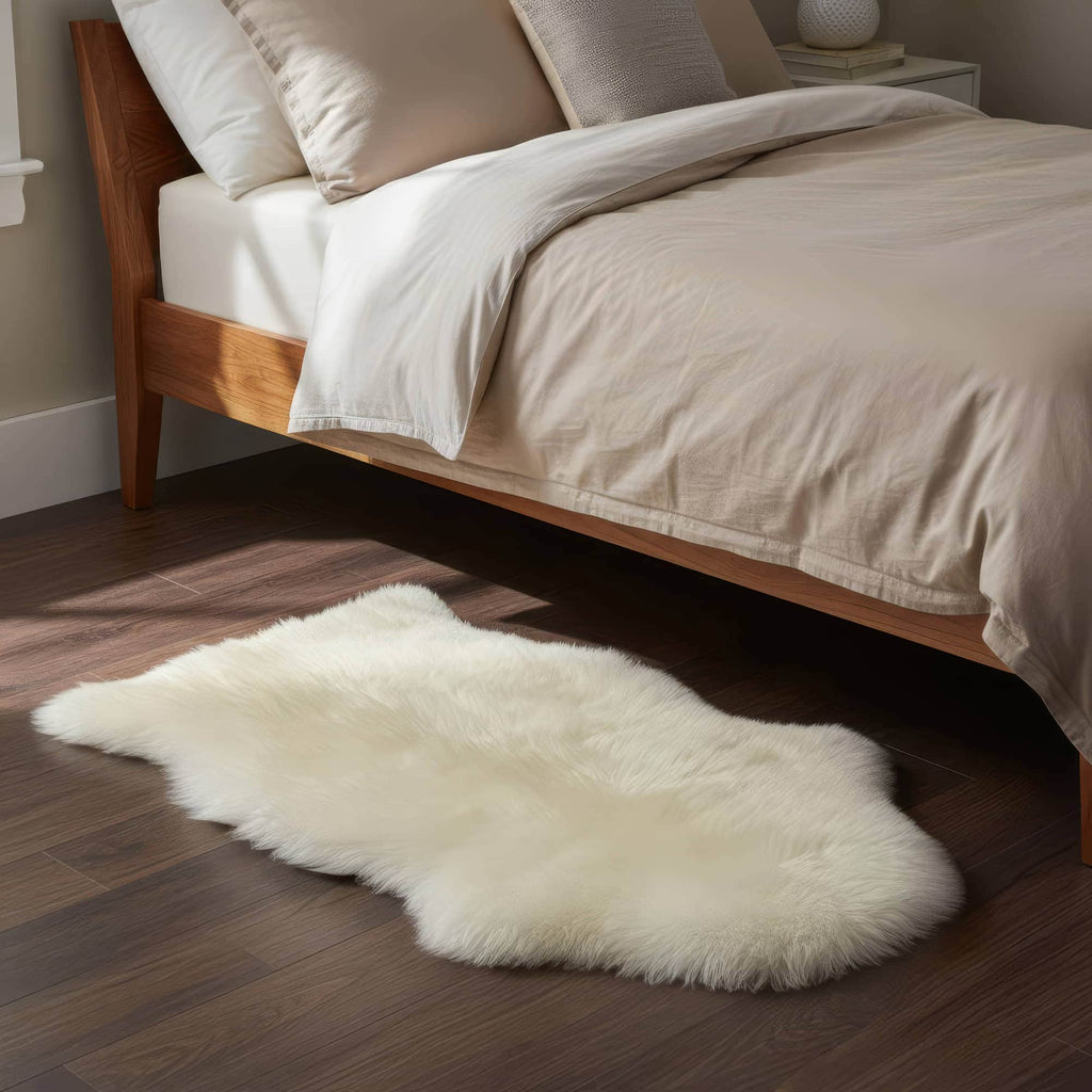 Area Rug, Genuine Sheepskin Fluffy Soft Pile Shaggy 100% for Hallways, Dining Spaces and Home Decor, 5 Size Options image 7