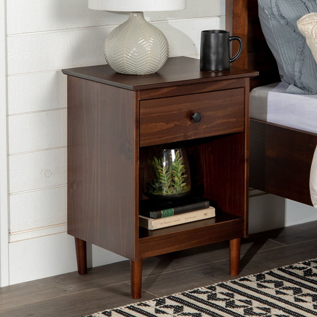 Nightstand, Spencer Solid Transitional Wood for Bedrooms, Bedside Essentials and Everyday Storage, 2 Size Options image 7