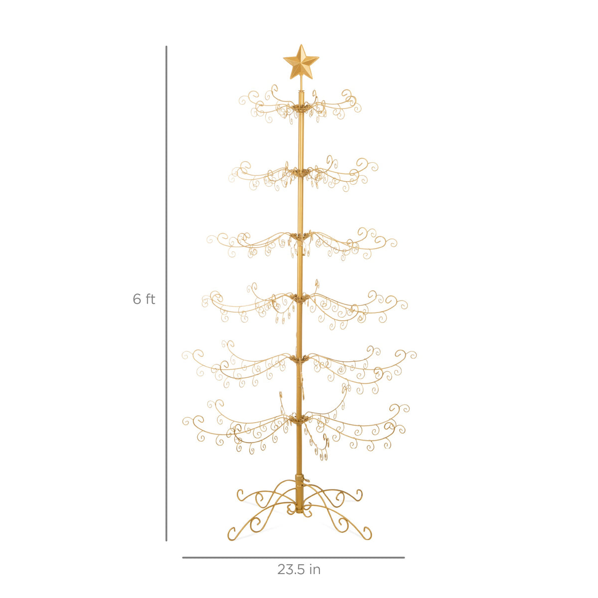 Seasonal Home Decor, Wrought Iron Christmas Tree Ornament Display w for Mantels, Tables and Seasonal Decorating, 2 Color Options image 7