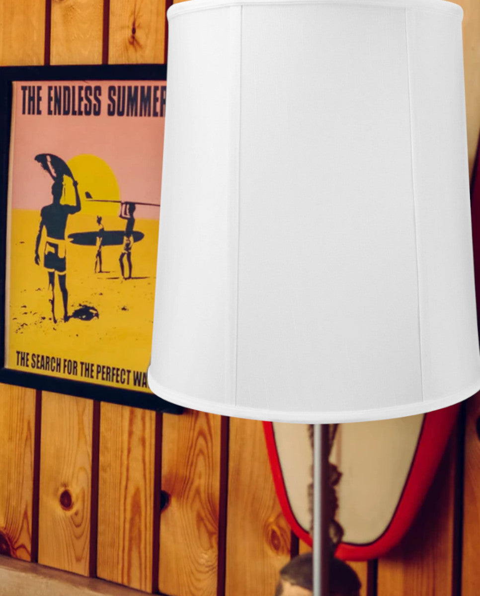 Fabric Lamp Shade, 12x14x15 White Shantung Drum for Table Lamps, Floor Lamps and Soft Room Lighting image 7