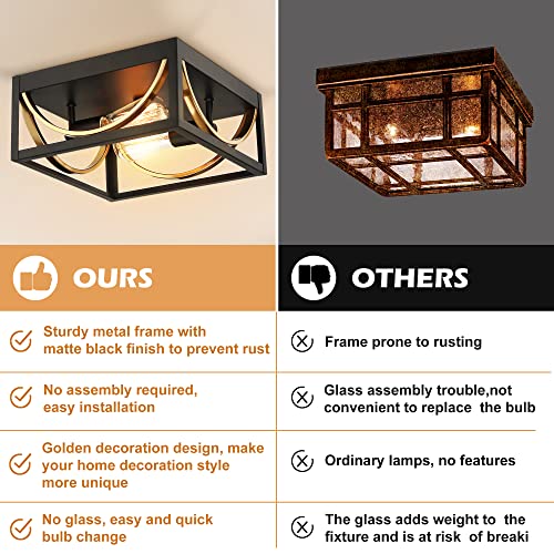 Home Lighting, Alexia 12" Flush Mount Ceiling Light Fixture for Desks, Side Tables and Warm Room Lighting image 7