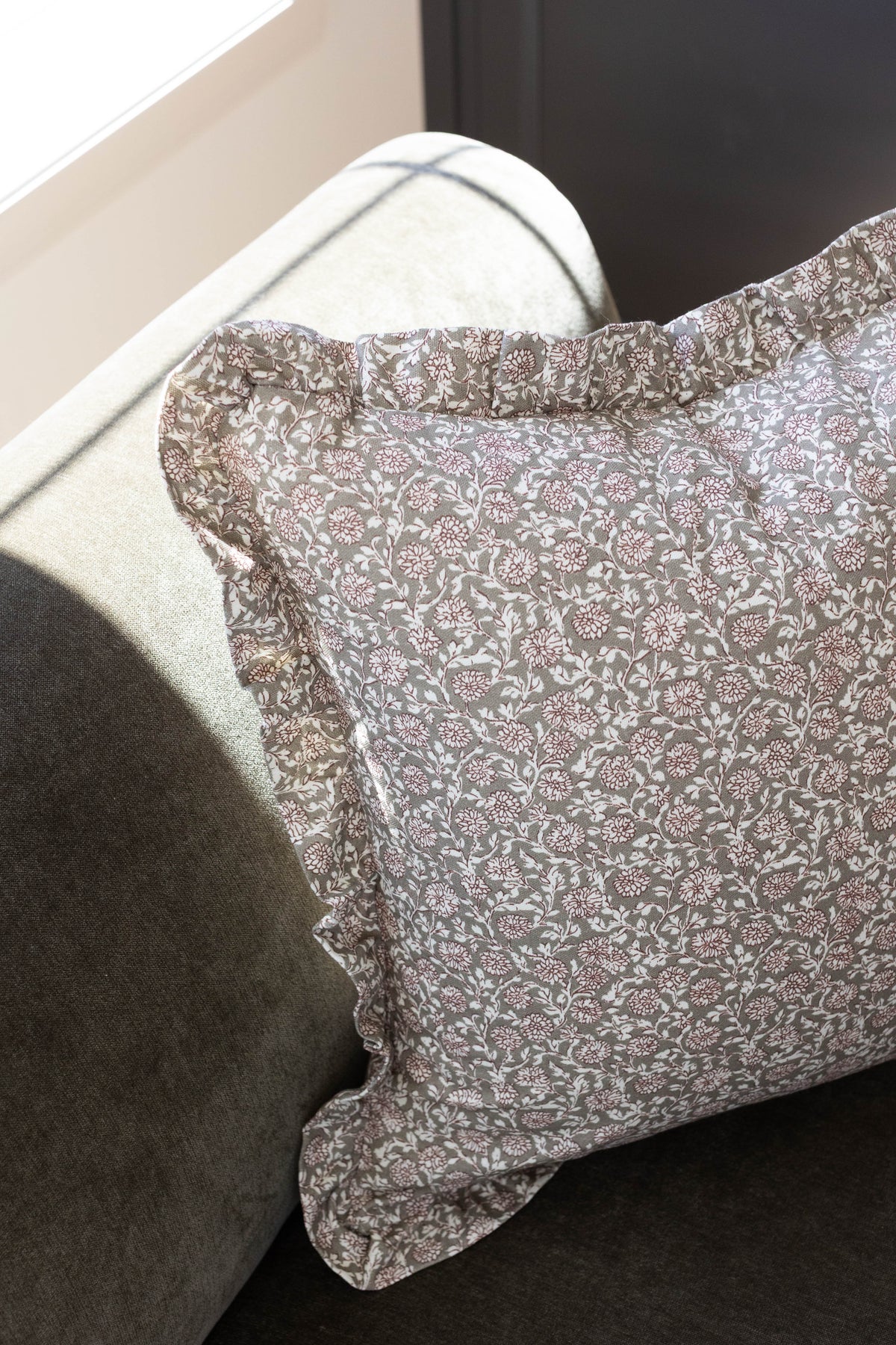 Decorative Pillow Cover Set, Elsie Ruffle 18" 20" 22", Machine-Washable Care for Sofas, Beds and Living Room Accents, 3 Size Options image 7