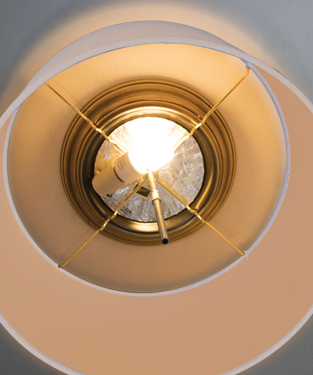 Ceiling Light Conversion Kit, 14"W White Fabric Drum for Existing Center-Post Dome Fixtures and Home Ceiling Lighting image 7