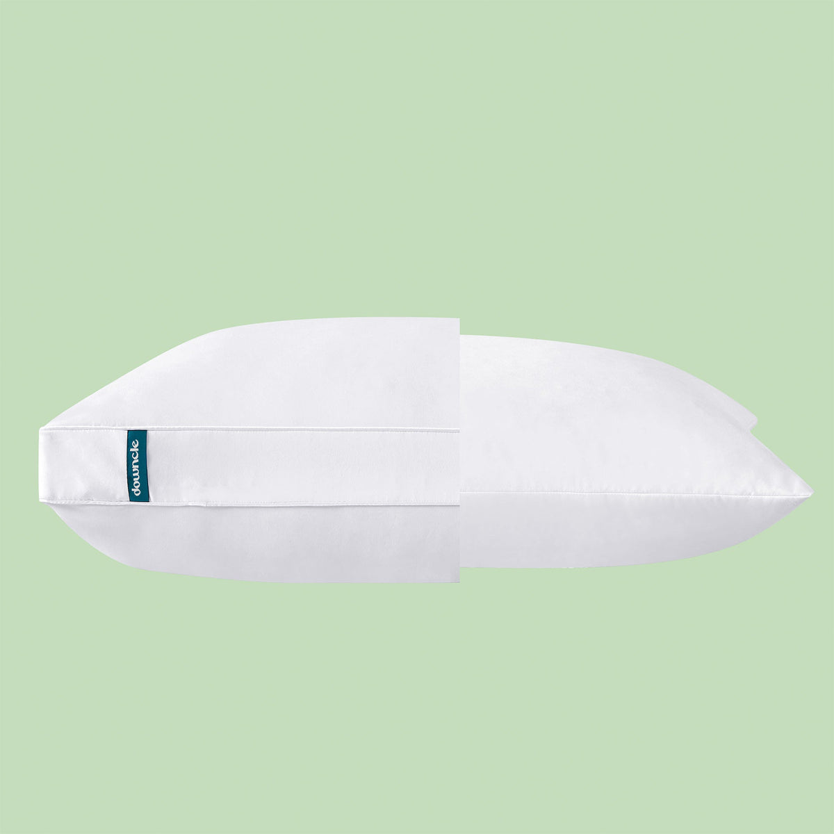Bed Pillow, Downcle Made in USA Sustainable Down, Adjustable Design for Everyday Sleep and Guest Room Bedding, 2 Size Options image 7