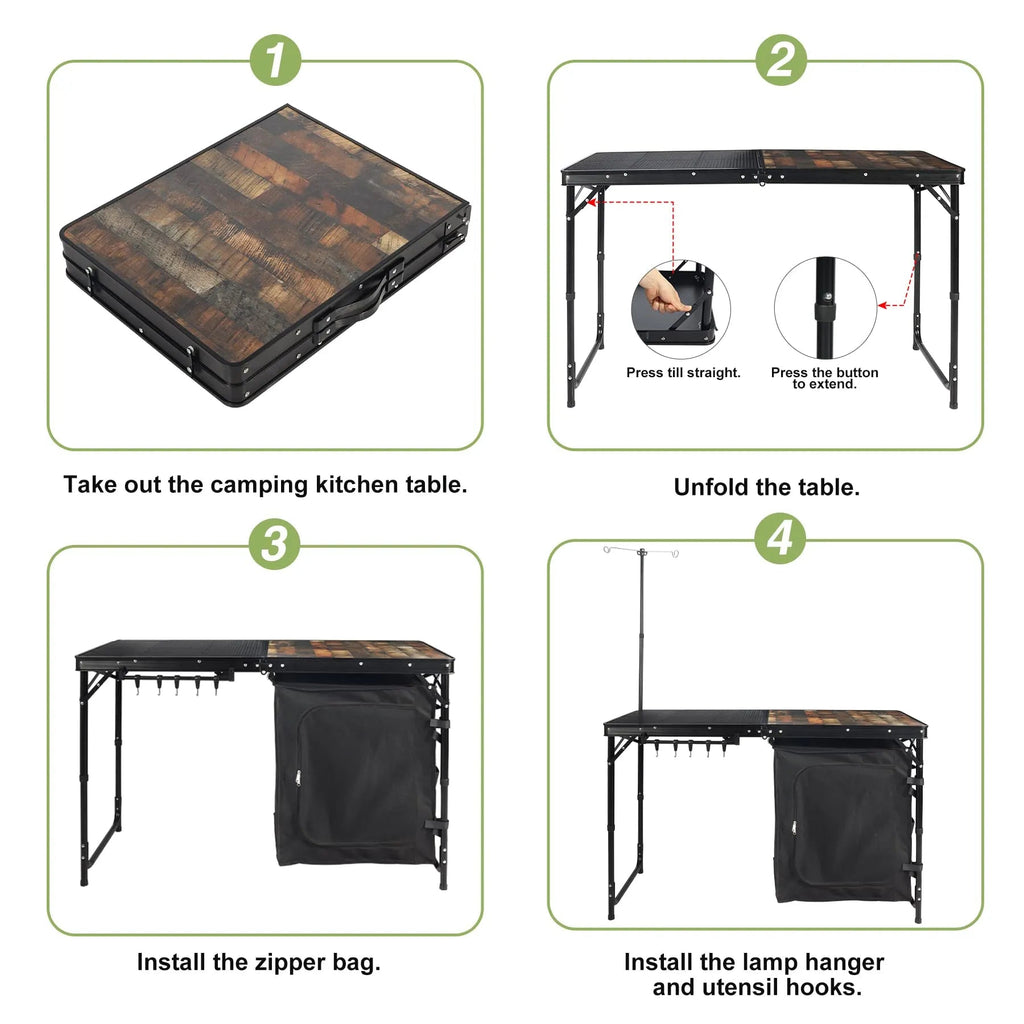 Home Storage Organizer, Portable Camping Kitchen Table with, Lightweight Design for Bedrooms, Laundry Rooms and Living Spaces image 7