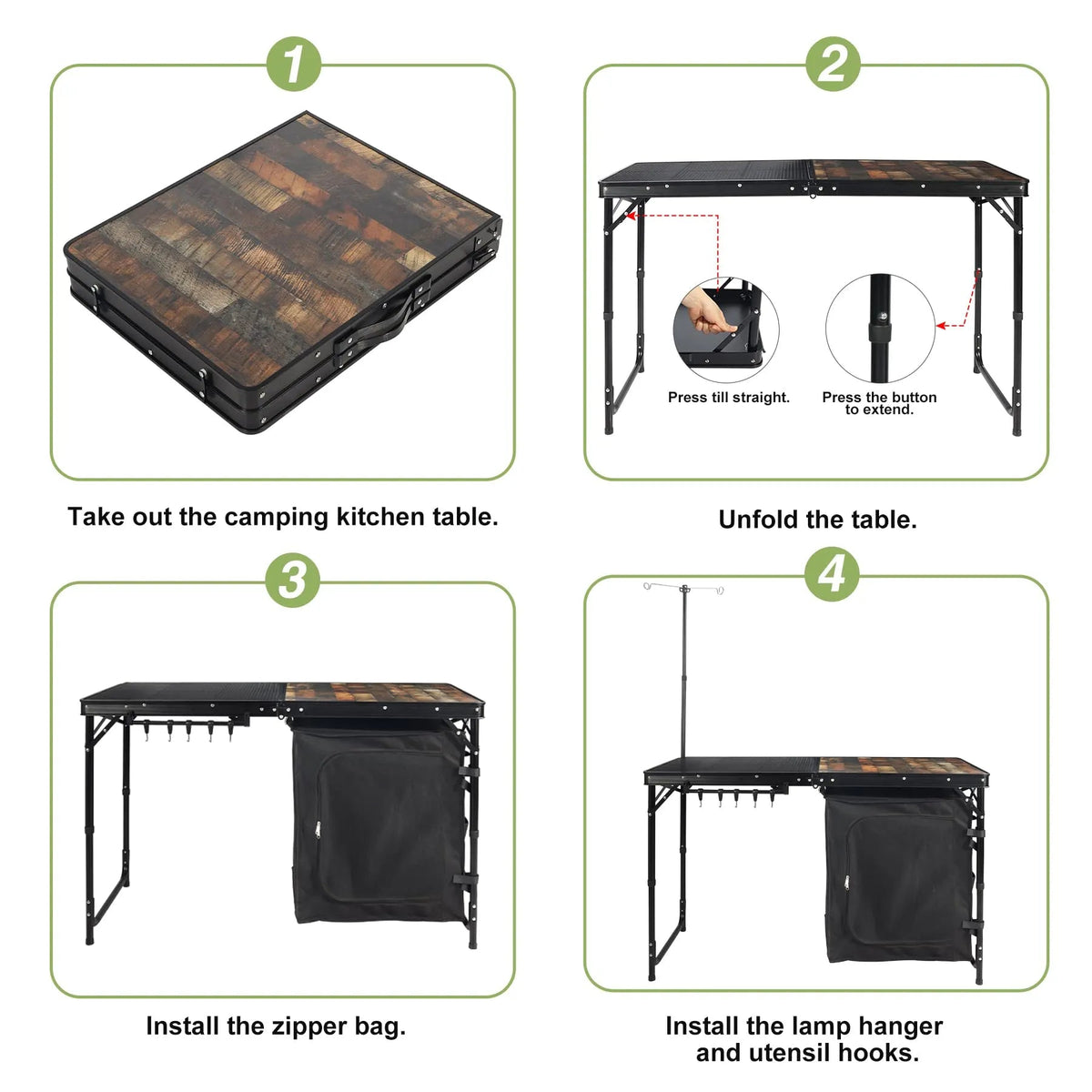 Home Storage Organizer, Portable Camping Kitchen Table with, Lightweight Design for Bedrooms, Laundry Rooms and Living Spaces image 7