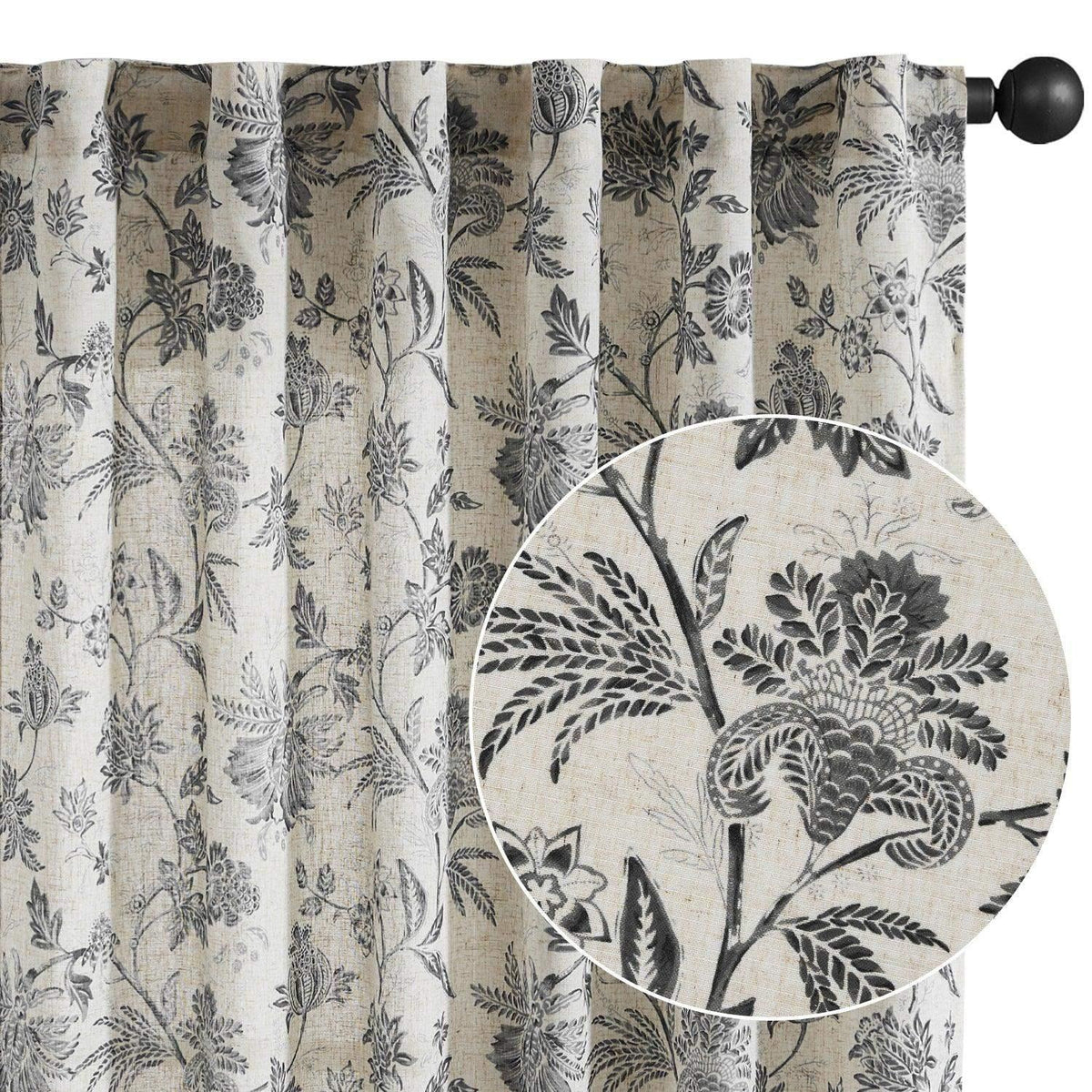 Window Curtain, Vintage Botanical Vine & Multi Floral Curtains for Windows, Room Styling and Everyday Privacy, 5 Sizes and 4 Colors image 7