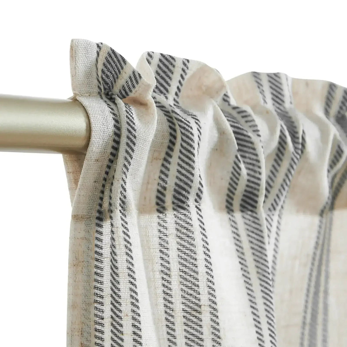 Window Curtain, Twill Striped Linen Blend Rod Pocket Kitchen, Lightweight Design for Windows, Room Styling and Everyday Privacy image 7