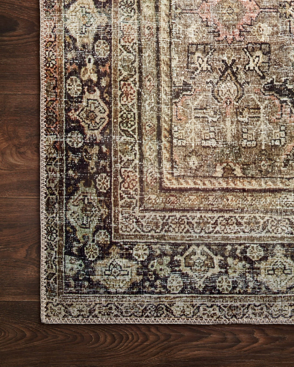 Area Rug, Layla LAY 03 Olive Charcoal for Hallways, Dining Spaces and Home Decor, 11 Size Options image 7