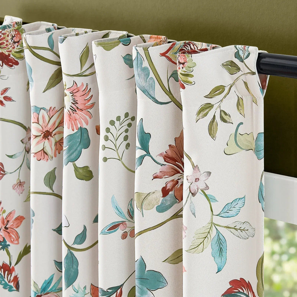 Window Curtain, Hattie Floral Blackout Curtains (2 Panels) for Bedrooms, Living Rooms and Home Privacy, 3 Sizes and 2 Colors image 7