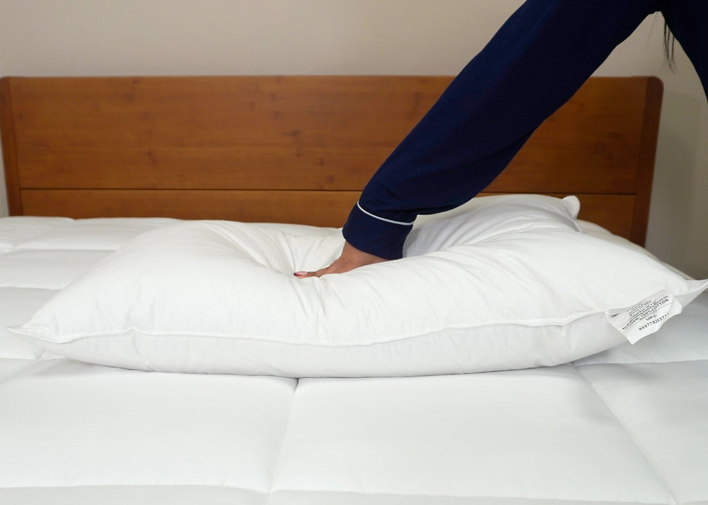 Bed Pillow, Etc. Diamond Support Feather & Medium Firm, Hypoallergenic Comfort for Sleeping, Reading and Bedroom Comfort, 4 Size Options image 7