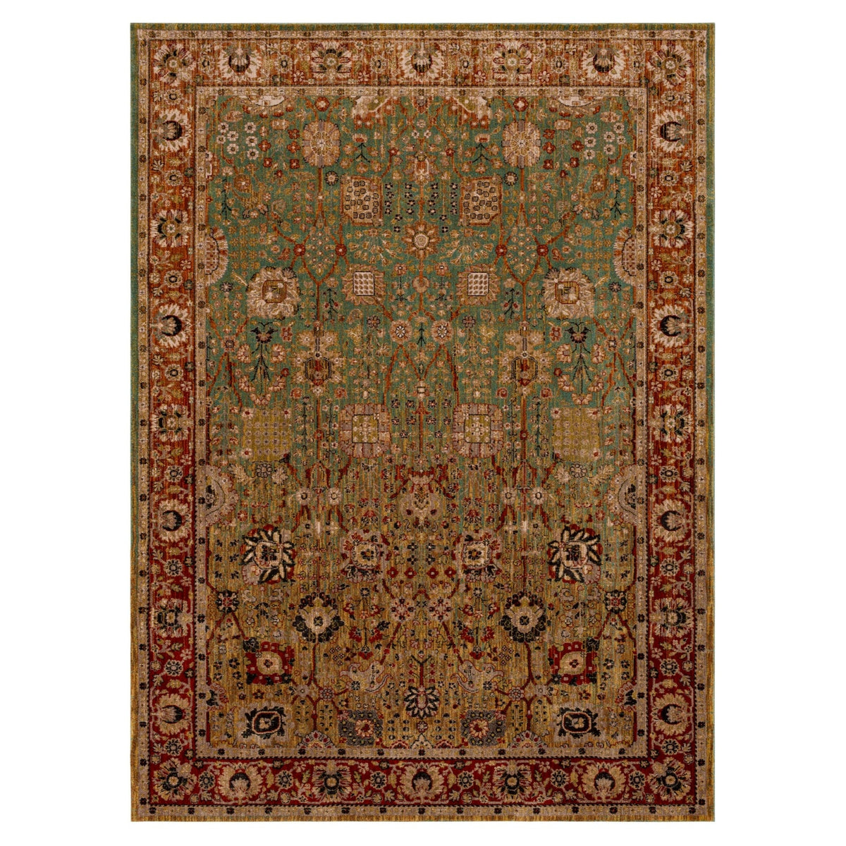 Area Rug, Spice Market Myanmar Aquamarine for Living Rooms, Bedrooms and Entryways, 5 Size Options image 7