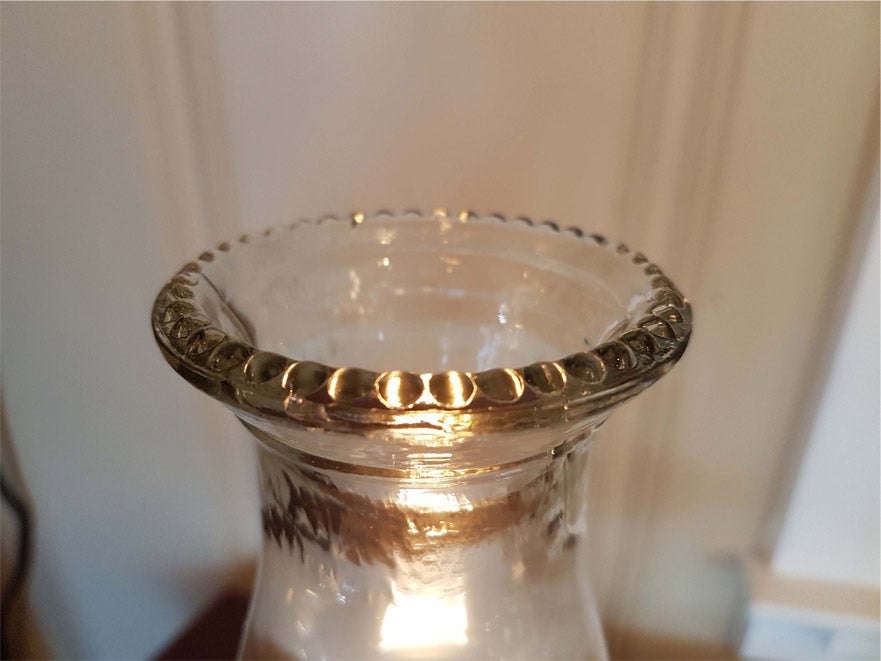 Home Lighting, 3" Fitter, 8 1 4" Tall Clear Beaded Top Glass for Bedrooms, Living Rooms and Reading Corners image 7