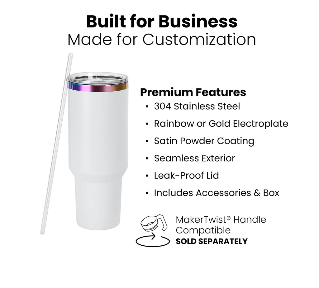 Insulated Tumbler, 40oz Electroplated, Stainless Steel Construction for Everyday Drinks, Home and Entertaining, 4 Color Options image 7