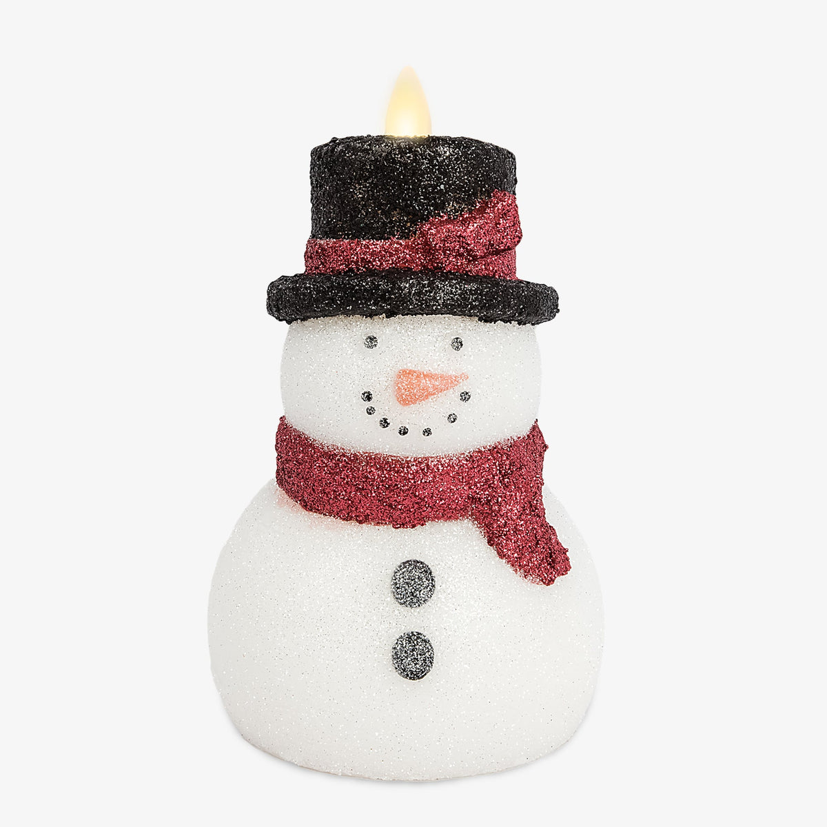 Flameless Candle, White Glitter Snowgirl for Bedrooms, Living Rooms and Everyday Candlelight Ambience image 7