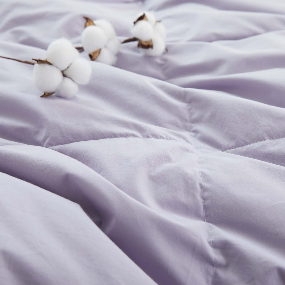 Down & Feather Comforter, Lightweight Organic Cotton for Everyday Bedding and Comfortable Sleep, 3 Sizes and 3 Colors image 7