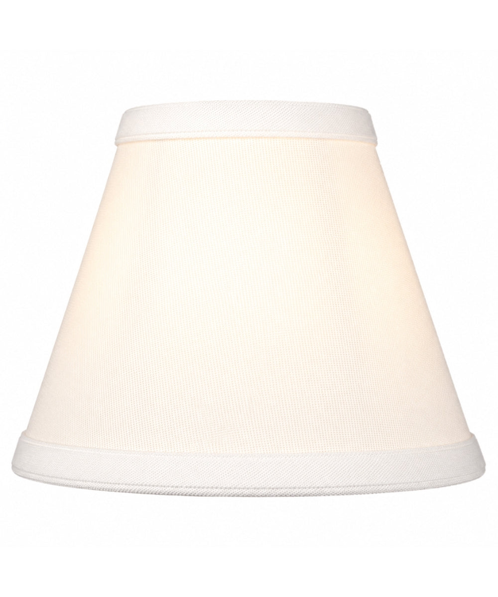 Fabric Lamp Shade, 6"W x 5"H Chandelier White Linen Clip On for Lamp Replacement, Reading Corners and Living Spaces image 7
