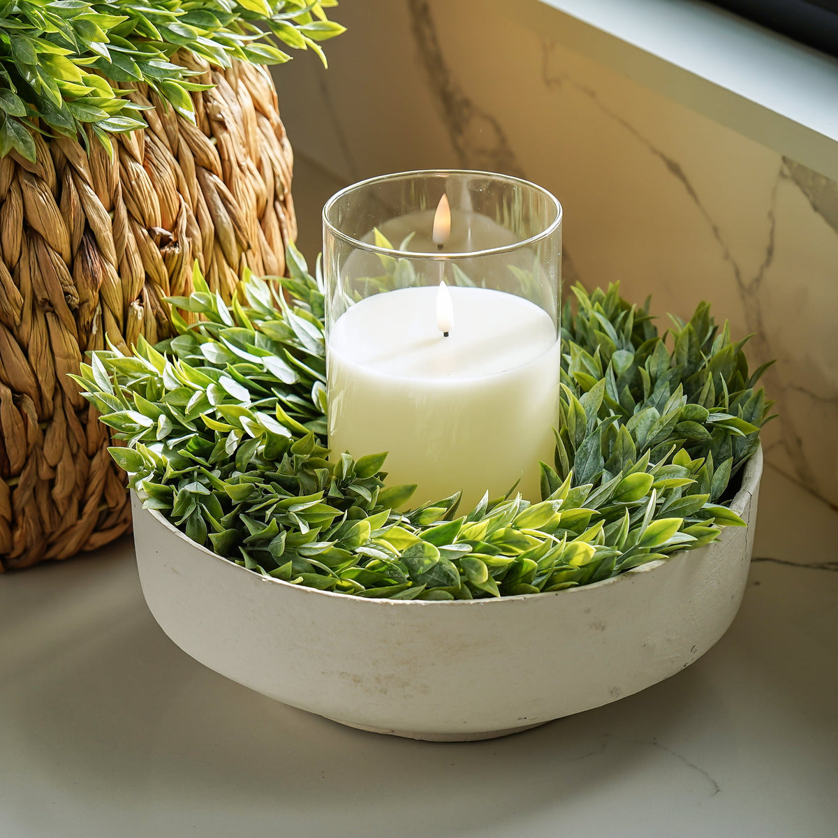 Decorative Candle, Mistwood Ring Large for Entryways, Mantels and Everyday Home Ambience, Designed for Everyday Home Use image 8