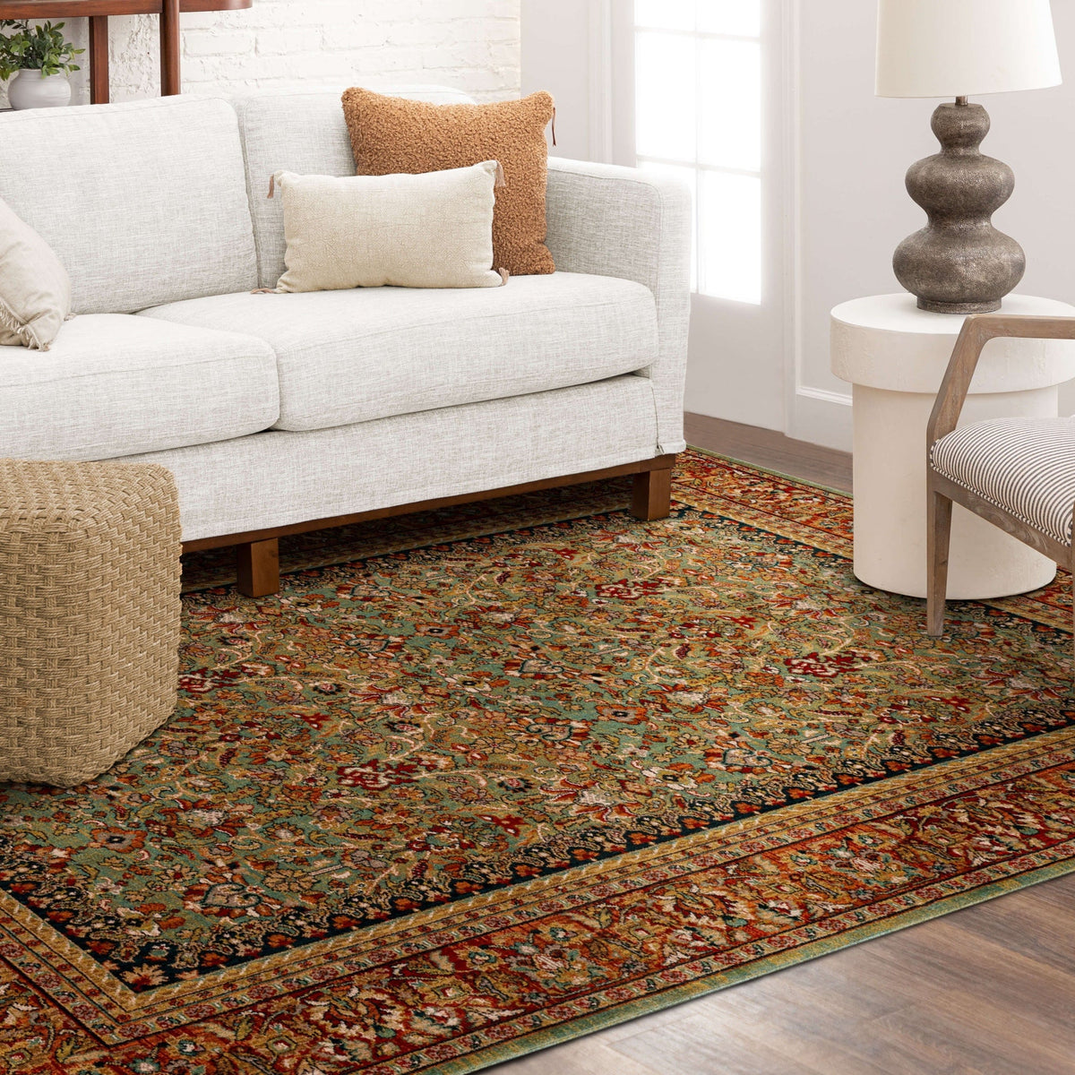 Area Rug, Spice Market Tigris Aquamarine for Living Rooms, Bedrooms and Entryways, 5 Size Options image 8