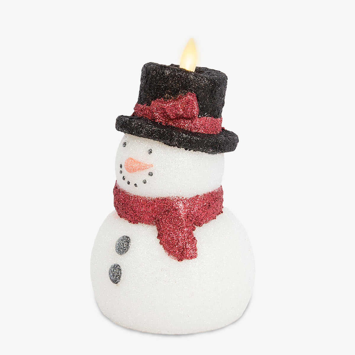 Flameless Candle, White Glitter Snowgirl for Bedrooms, Living Rooms and Everyday Candlelight Ambience image 8