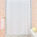 Shower Curtain, Scallop for Shower Areas, Bathroom Privacy and Everyday Bath Decor, 2 Sizes and 2 Colors image 8