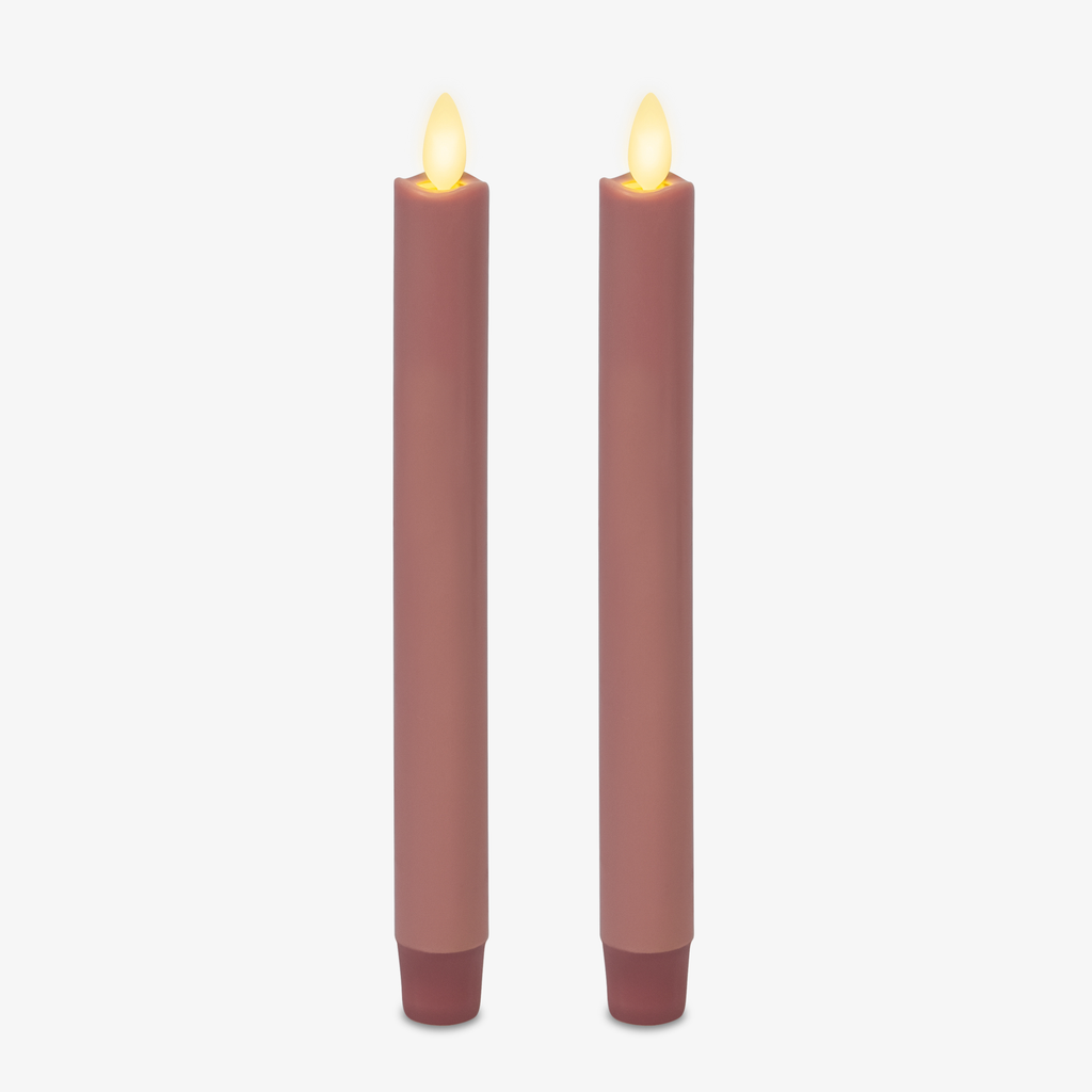 Flameless Candle, Rose Tan Tapers Set of 2 for Mantels, Entryways and Holiday Displays, Designed for Everyday Home Use image 8