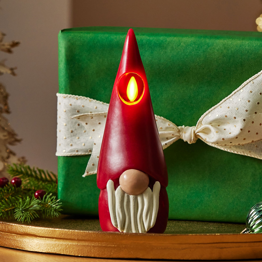 Flameless Candle, Red Gnome for Bedrooms, Living Rooms and Everyday Candlelight Ambience, 2 Size Options image 8