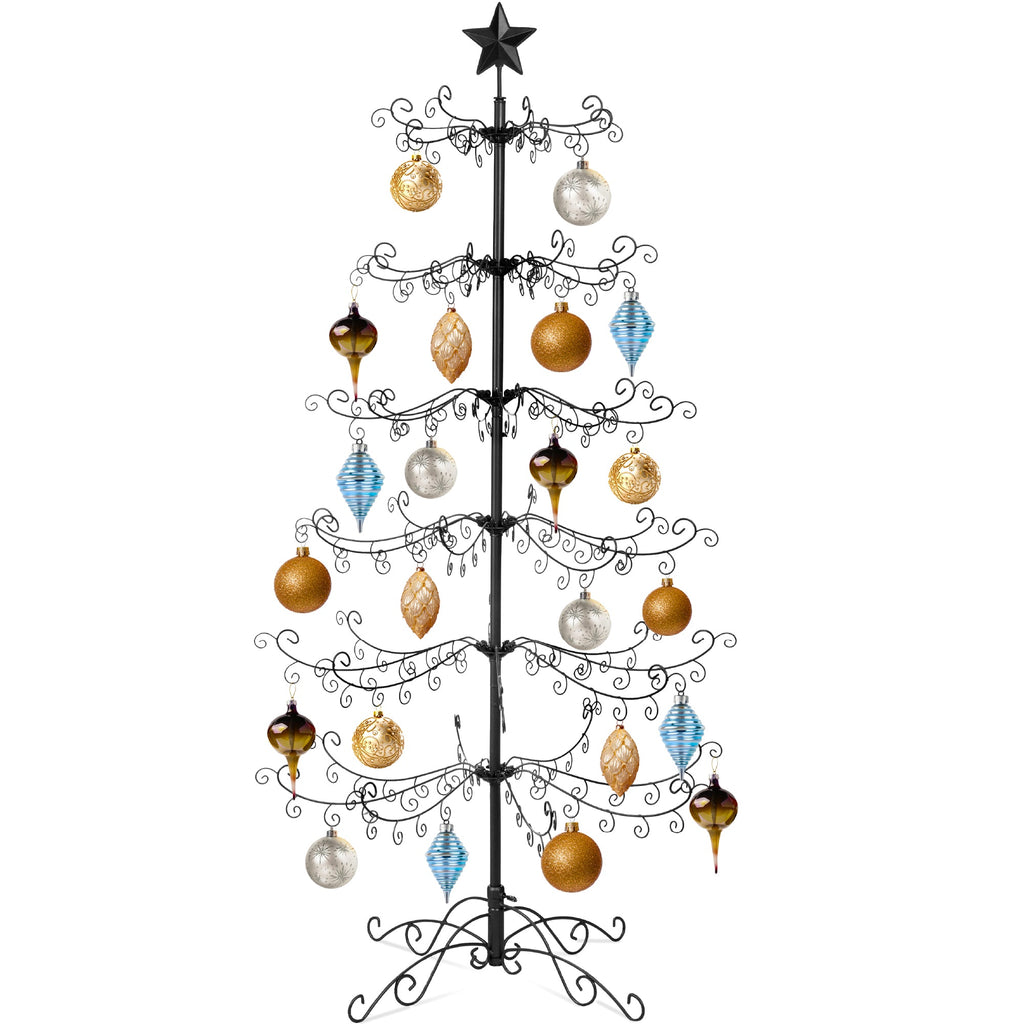Seasonal Home Decor, Wrought Iron Christmas Tree Ornament Display w for Mantels, Tables and Seasonal Decorating, 2 Color Options image 8