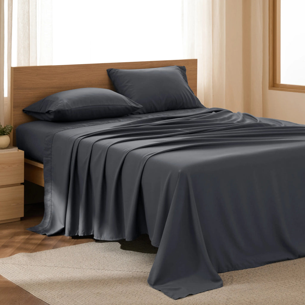 Bed Sheet Set, Ruched, Cooling Comfort, Breathable Construction for Master Bedrooms, Guest Beds and Daily Use, 7 Sizes and 14 Colors image 8