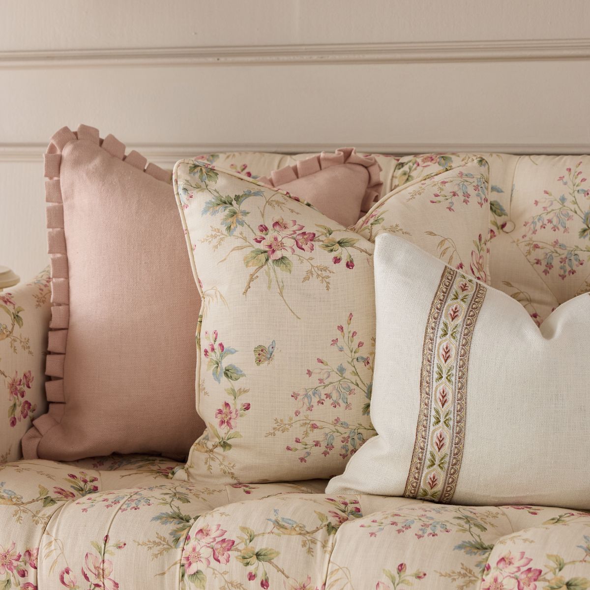 Decorative Pillow Cover Set, Beth Box Pleat in Peach for Sofas, Beds and Living Room Accents, 2 Size Options image 8