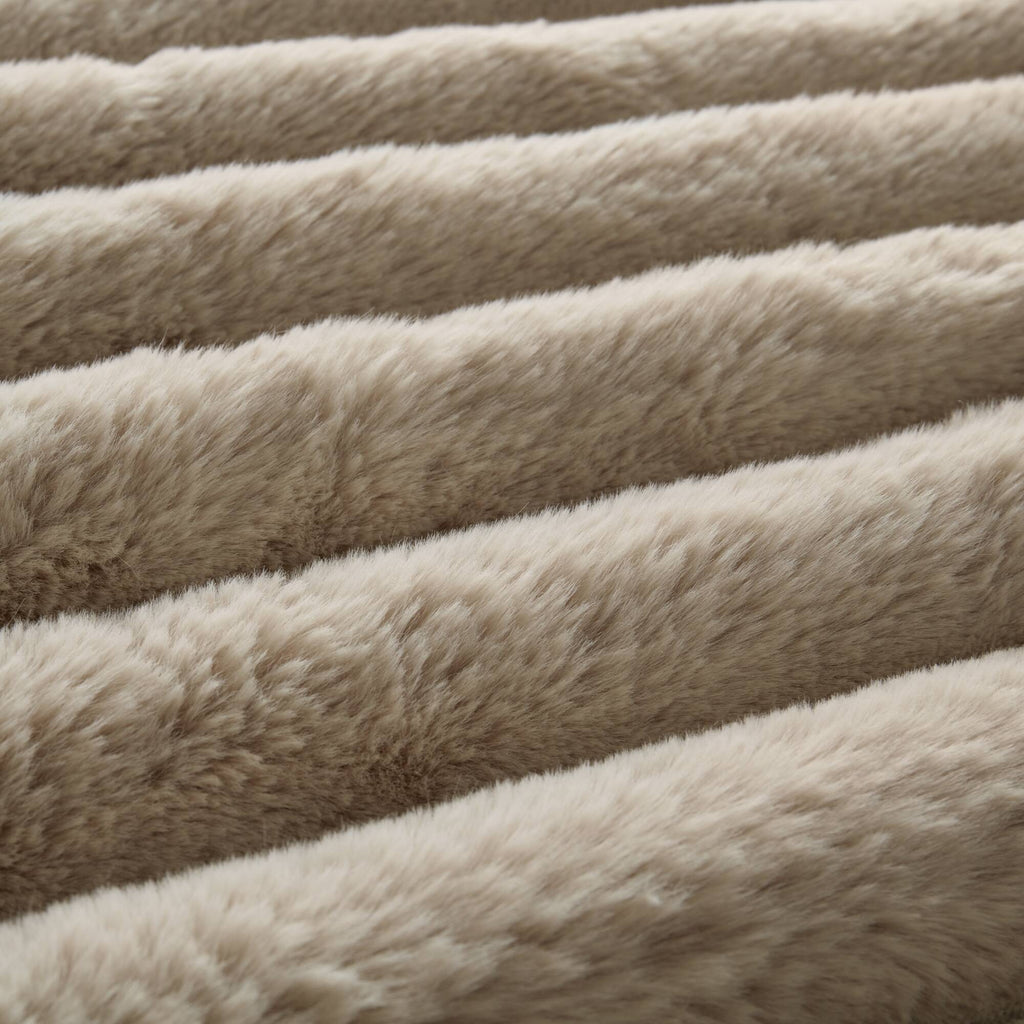 Bed Comforter, Jasmine Ultrasoft Faux Fur Ribbed Set, Lightweight Design for Year-Round Bedroom Comfort and Restful Sleep image 8