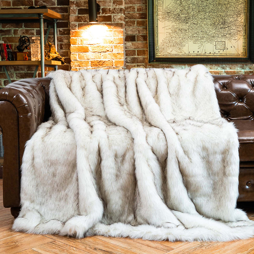 Cozy Throw Blanket, Faux Fox Fur for Living Rooms, Bedrooms and Everyday Lounging, 2 Size Options image 8