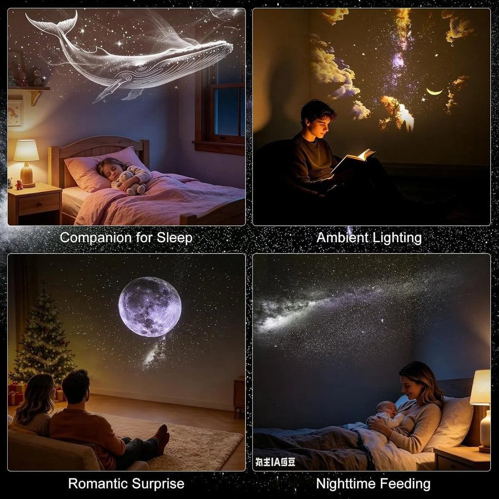 Home Lighting, Galaxy Projector Night Light USB Starry Sky, Lightweight Design for Desks, Side Tables and Warm Room Lighting image 8