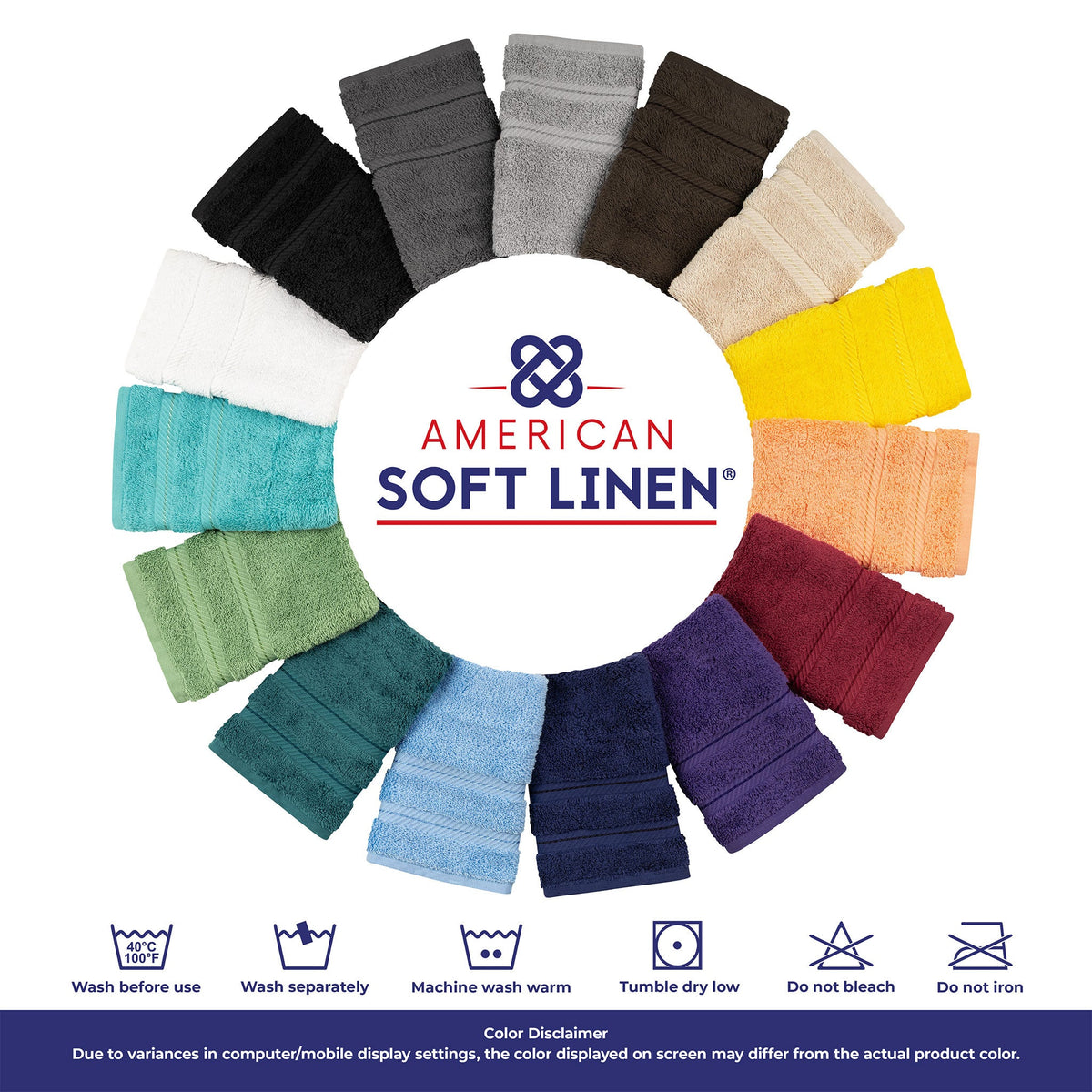 Bath Towel Set, 100% Cotton Turkish Towels for Bathroom, 4 for Home Bathrooms and Everyday Care, 21 Color Options image 8