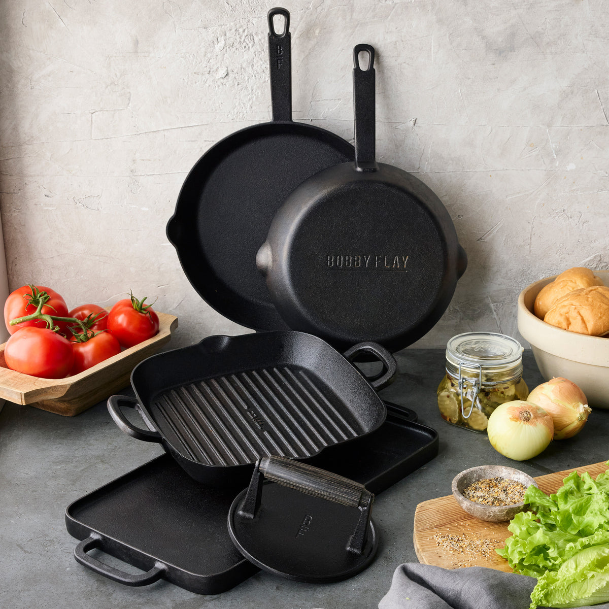 by GreenPan 6.5" Cast Iron Round Grill Press image 8