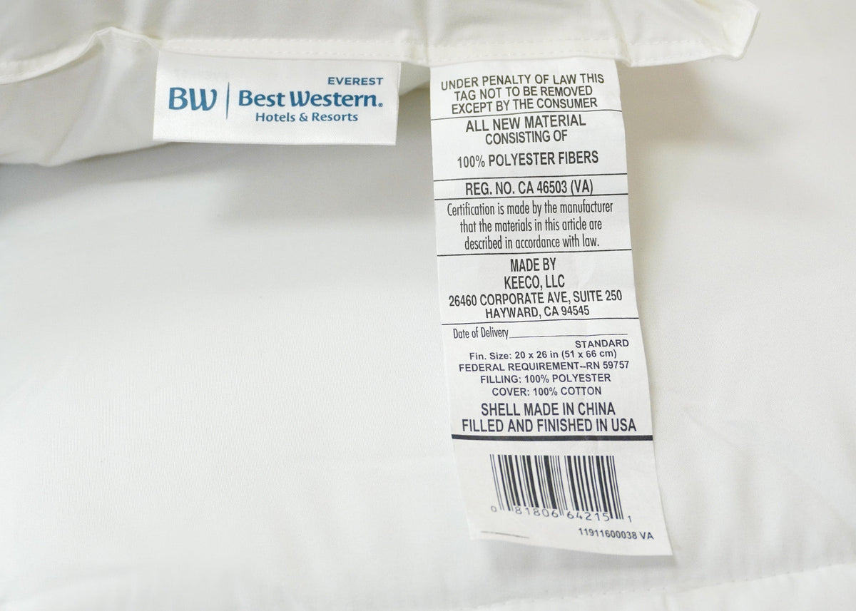Bed Pillow, Best Western Everest Soft Polyester, Hypoallergenic Comfort for Everyday Sleep and Guest Room Bedding, 3 Size Options image 8