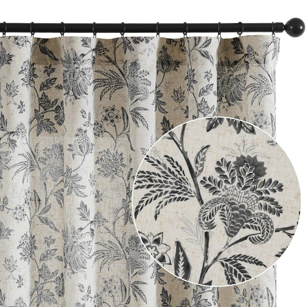 Window Curtain, Vintage Botanical Vine & Multi Floral Curtains for Windows, Room Styling and Everyday Privacy, 5 Sizes and 4 Colors image 8