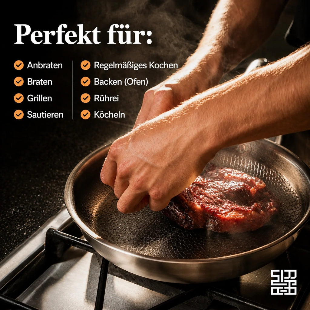 Kitchen Cookware, Titanium Hammered Pan Pro Standard for Everyday Meals and Home Cooking, Designed for Stovetop Cooking and Daily Meal Prep image 8