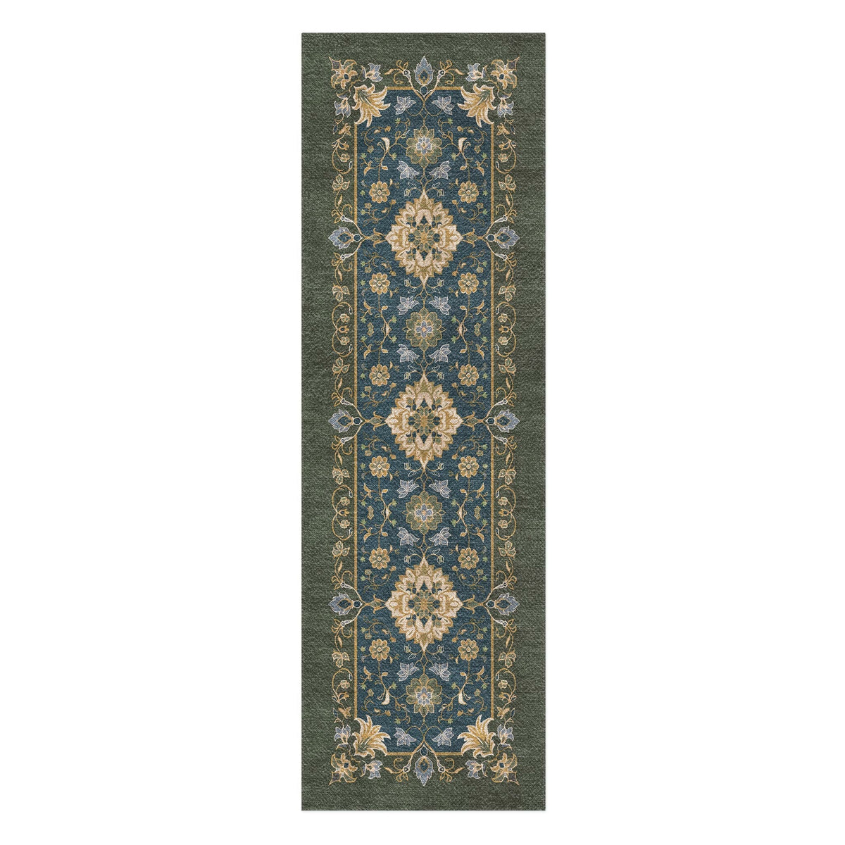 Area Rug, Miriam Navy & Olive Green for Living Rooms, Bedrooms and Entryways, 10 Size Options image 8