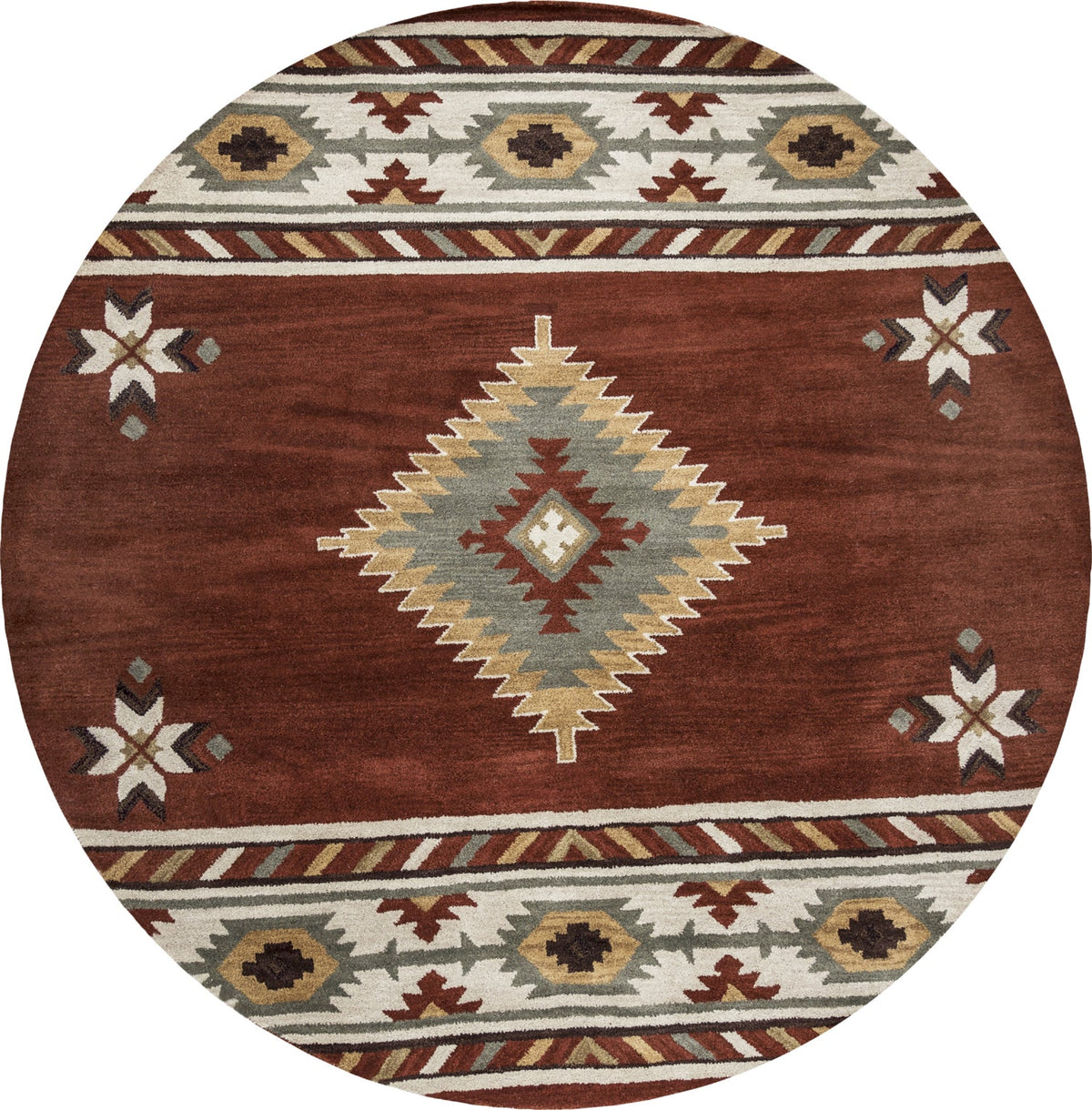 Area Rug, Southwest SU1822 Rust for Living Rooms, Bedrooms and Entryways, 10 Size Options, Designed for Everyday Home Use image 8