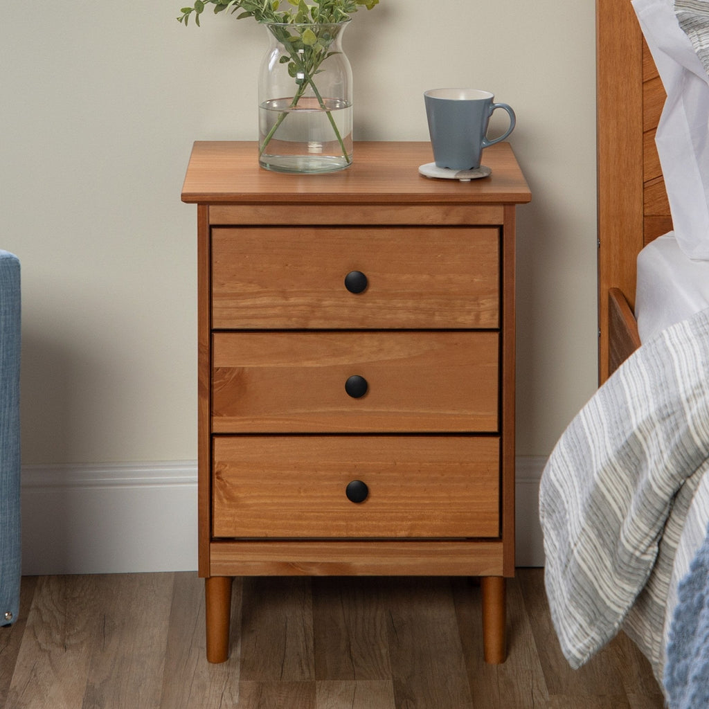 Nightstand, Spencer Solid Transitional Wood for Bedrooms, Bedside Essentials and Everyday Storage, 2 Size Options image 8