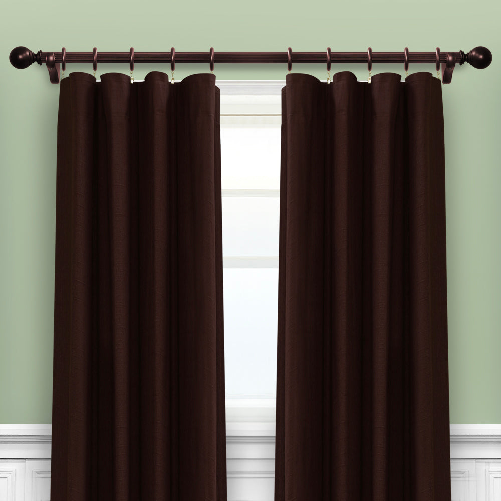 Window Curtain, (4FT & 6FT & 8FT) 1 3 8 in. Wood Single Rod for Windows, Room Styling and Everyday Privacy, 5 Sizes and 3 Colors image 8