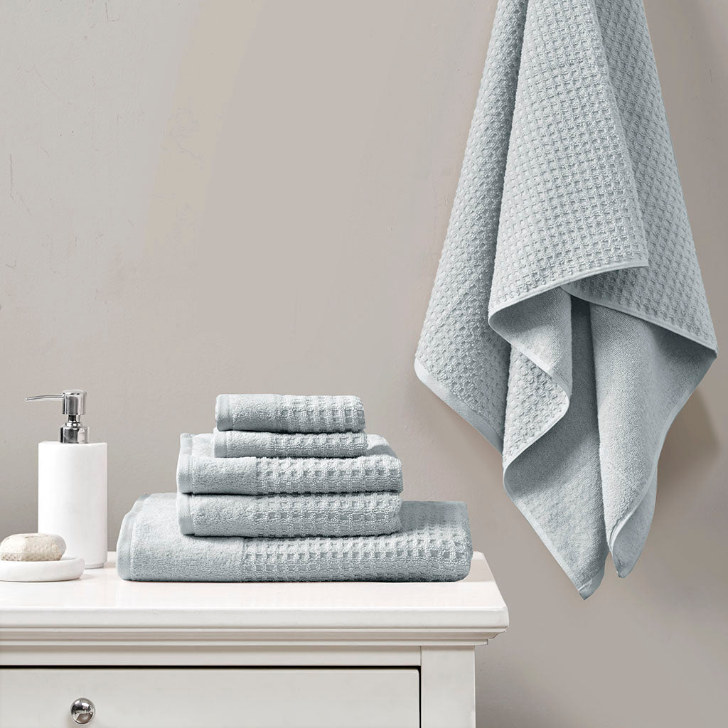 Bath Linen, Spa Waffle Cotton Waffle Jacquard, Lightweight Design, Machine-Washable Care for Home Bathrooms and Everyday Care image 8