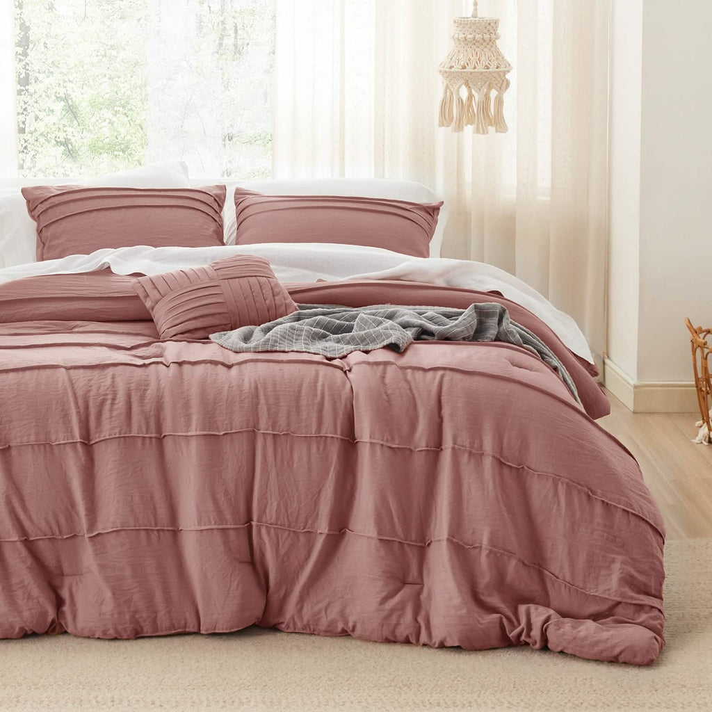 Bed Comforter, Pinch Pleat Set for Year-Round Bedroom Comfort and Restful Sleep, 5 Sizes and 19 Colors image 8