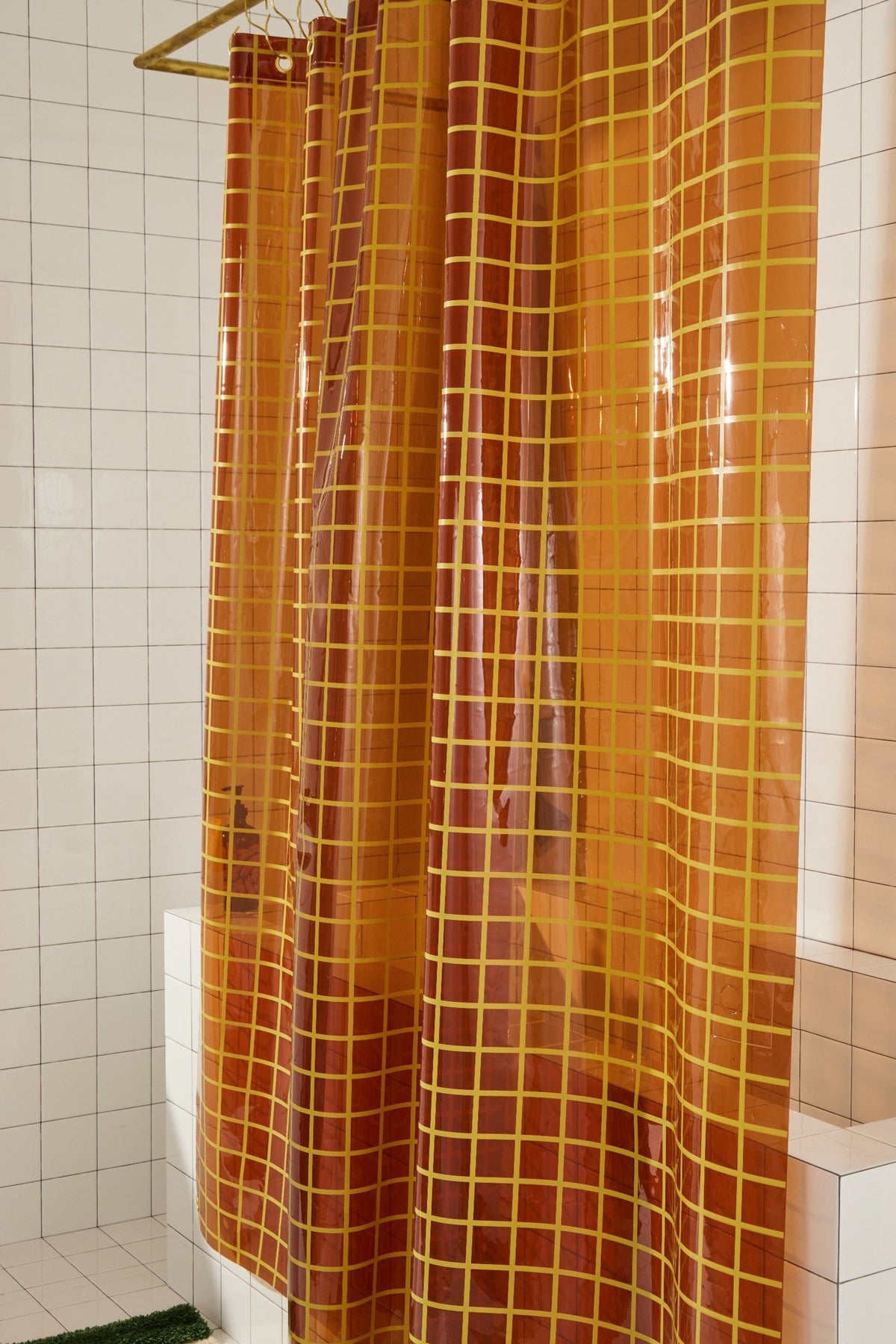 Shower Curtain, 2x2 in Honey, EVA with 30% Recycled Content, 12 Gauge Material for Bathroom Showers, Privacy Screening and Everyday Decor image 8