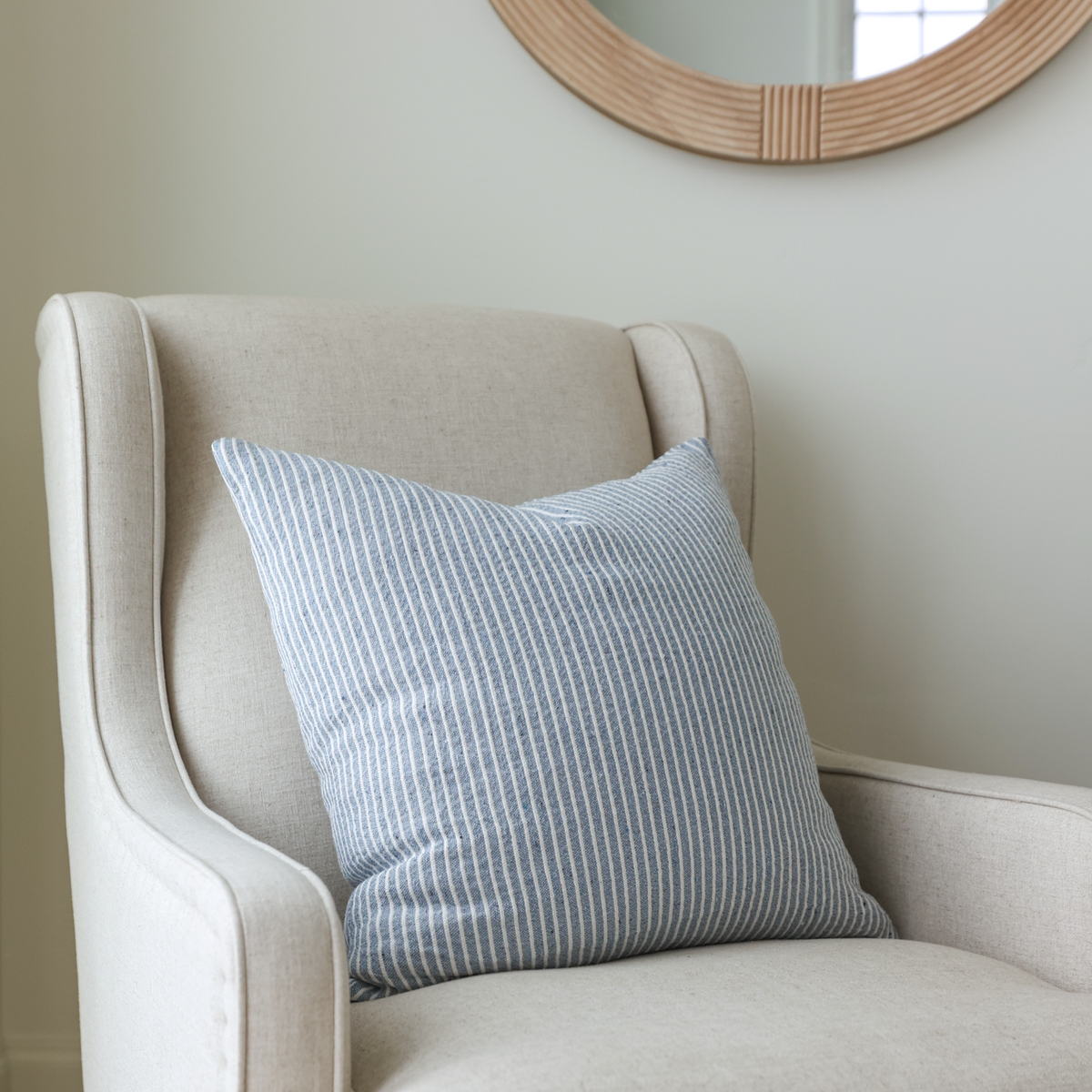 Decorative Pillow Cover Set, June in Blue 18" 22" for Sofas, Beds and Living Room Accents, 2 Size Options image 8